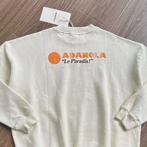 Adanola Off-White Sweatshirt with Orange Logo